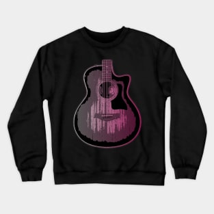 Guitar art | White Pink Crewneck Sweatshirt